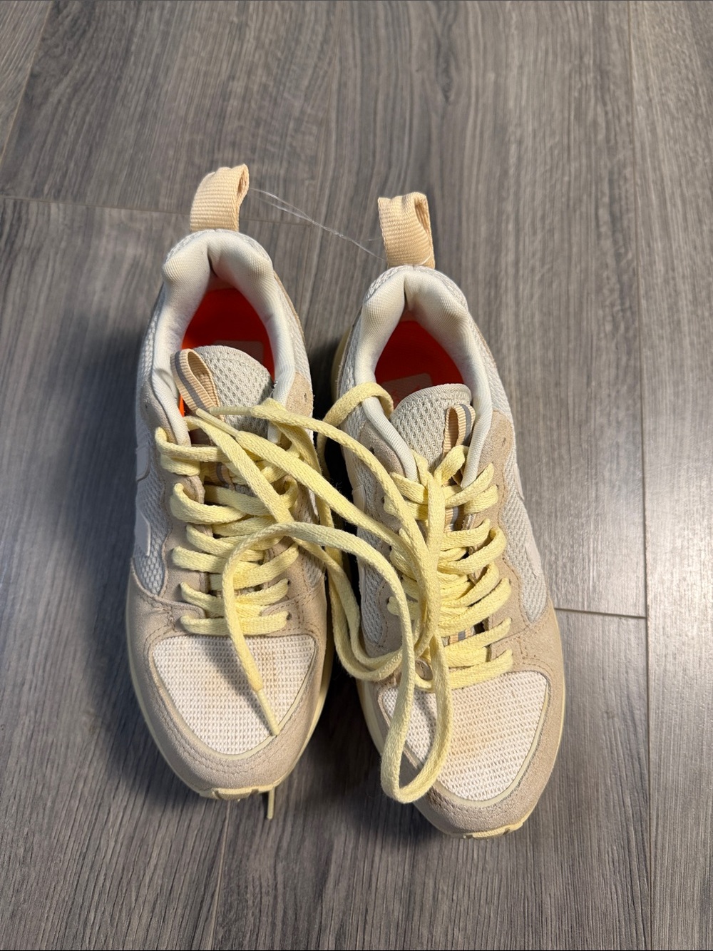 Veja Beige & Yellow Women's Sneakers